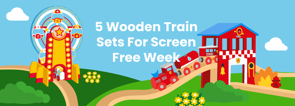 5 Wooden Train Sets For Screen Free Week