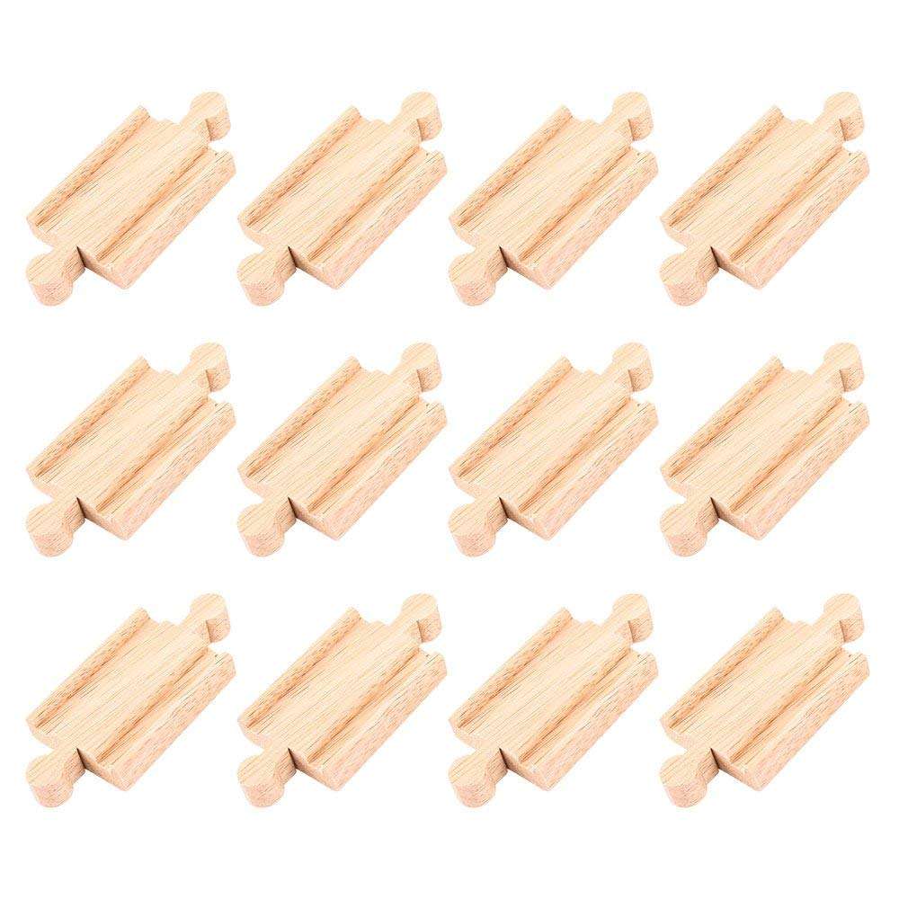 Mini Wooden Train Track Set – Compatible with Bigjigs Rail (12 Pack)