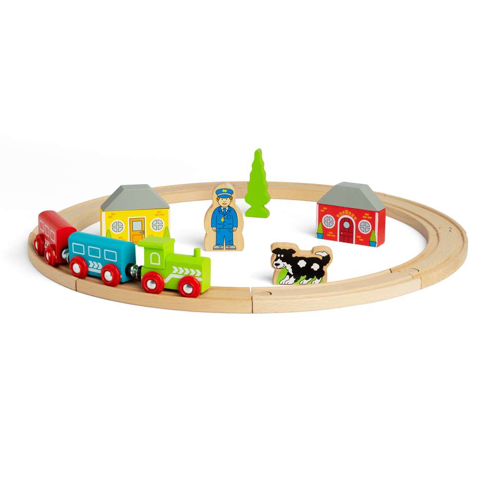 Wooden My First Train Set for Toddlers with Accessories FSC Certified