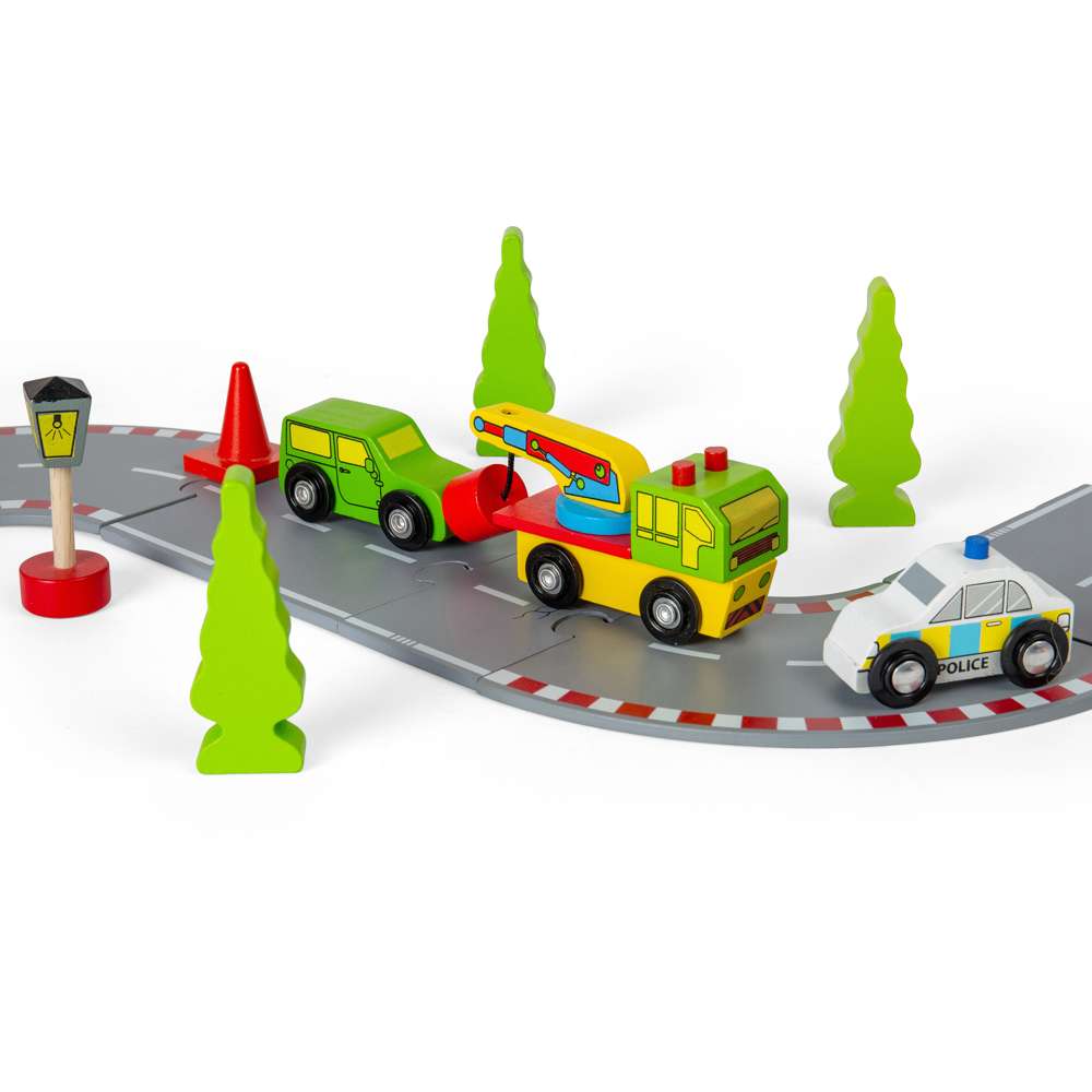 Wooden Railway Vehicle Pack – Compatible Train Set Accessory, 9 Pieces