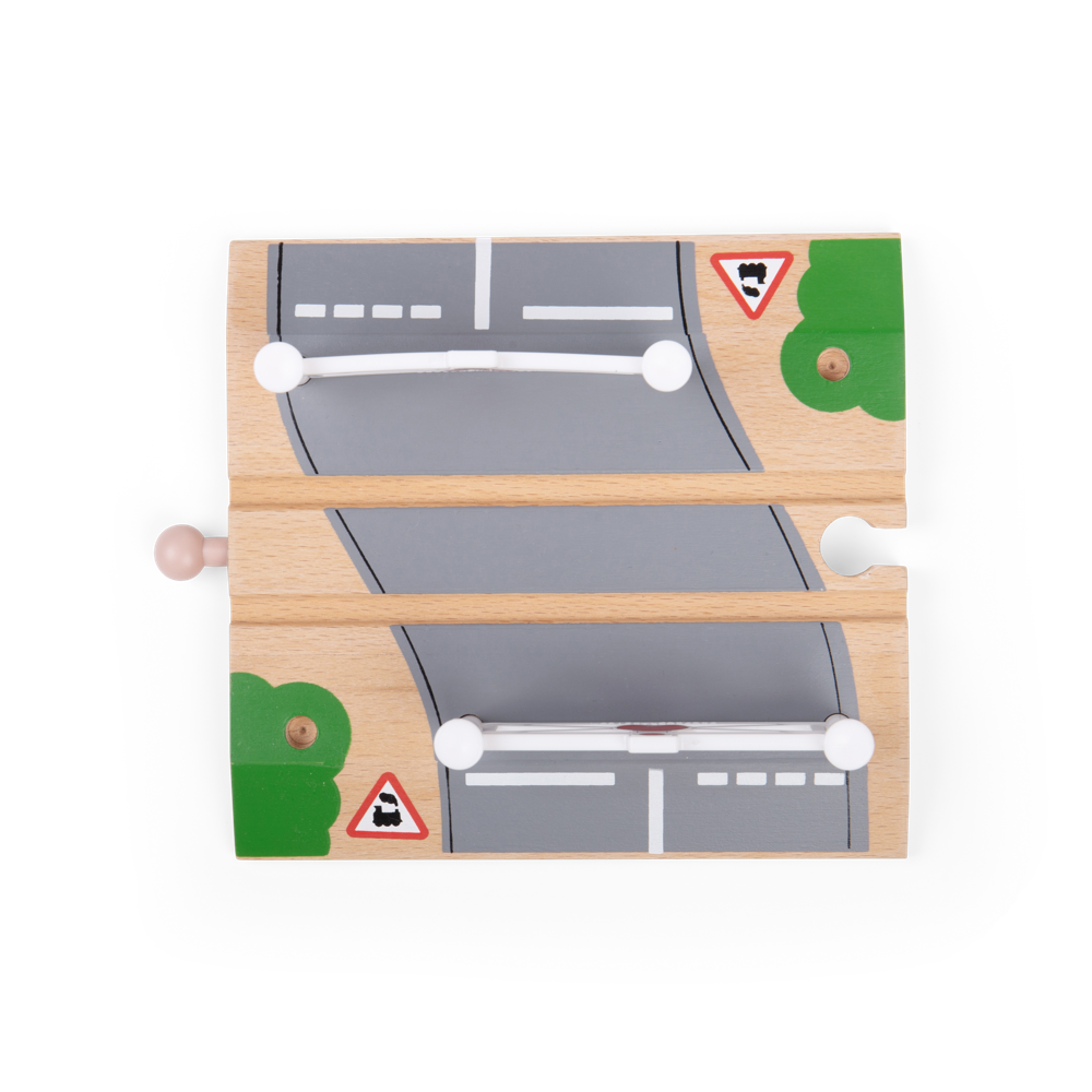 Wooden Level Crossing – Compatible Train Track Accessory for Kids
