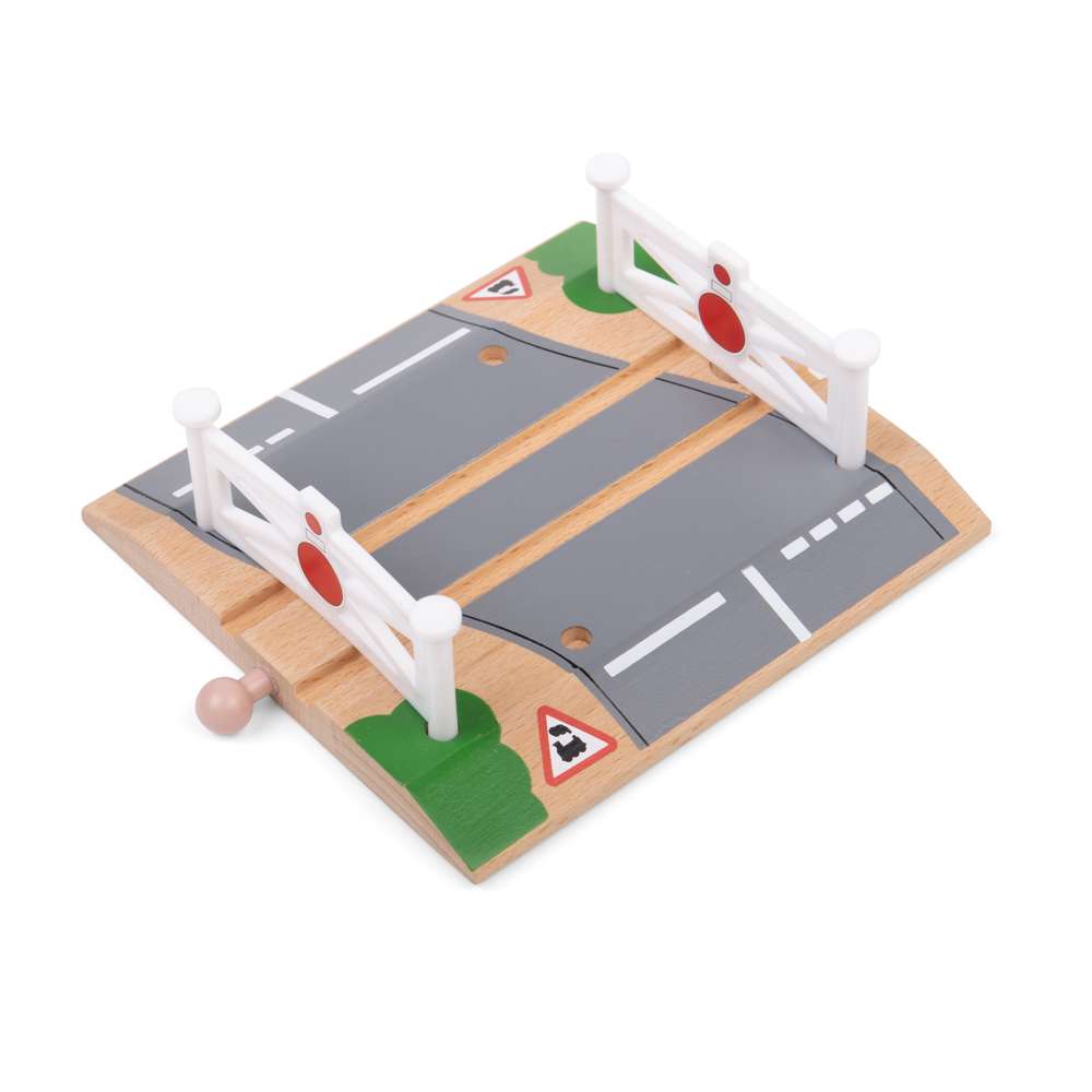 Wooden Level Crossing – Compatible Train Track Accessory for Kids