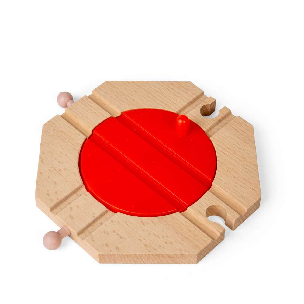 4 Way Turntable – Wooden Train Set Accessory Compatible with Major Brands