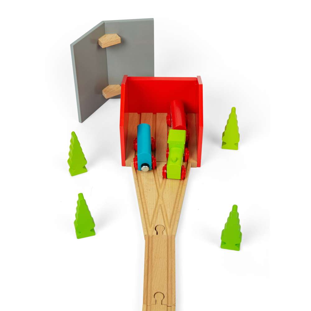 Double Engine Shed for Wooden Train Sets – FSC Certified Accessory