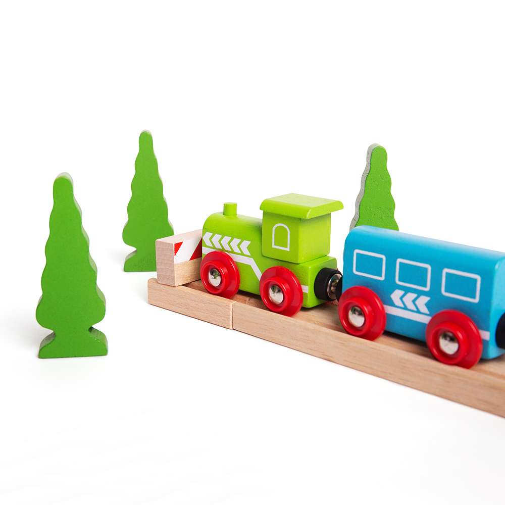 Wooden Train Track Buffers – Pack of 6 Compatible with Bigjigs Railway