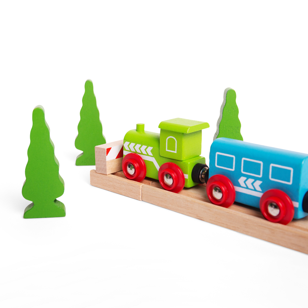 Wooden Train Track Buffers – Pack of 6 Compatible with Bigjigs Railway