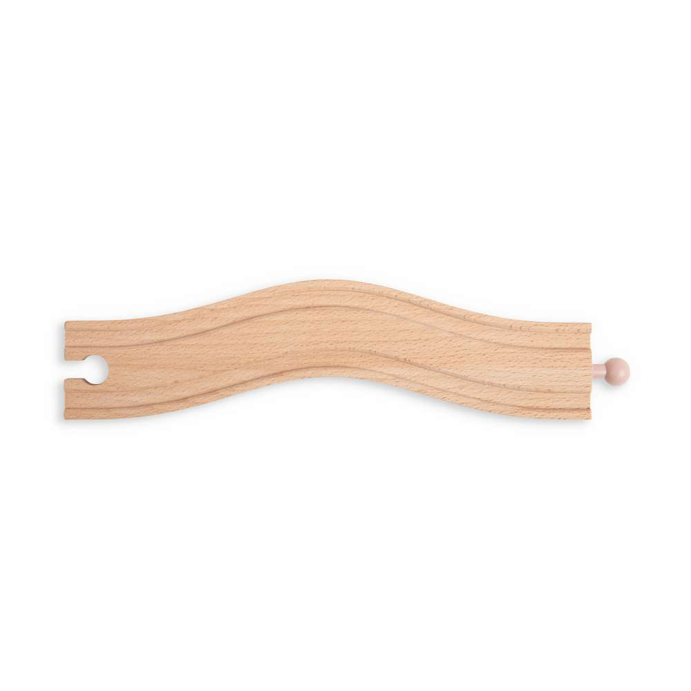 Wavy Track Pack of 2 – Wooden Railway Curved Track for Train Sets
