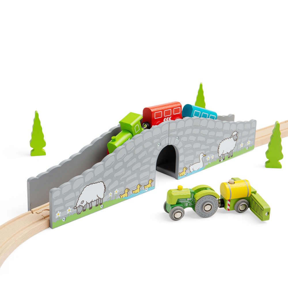 Wooden Farm Bridge – Compatible with Bigjigs Rail & Wooden Railways