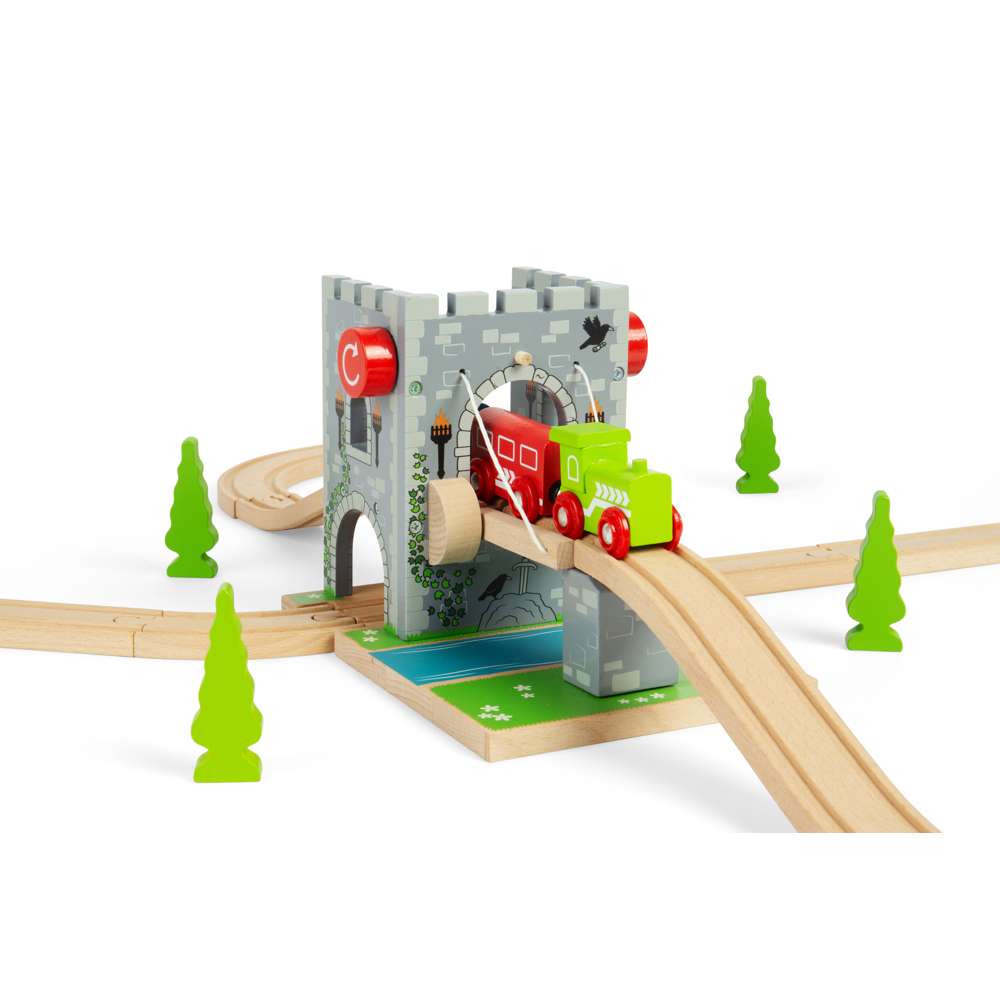 Wooden Train Drawbridge – Compatible Railway Accessory for Kids