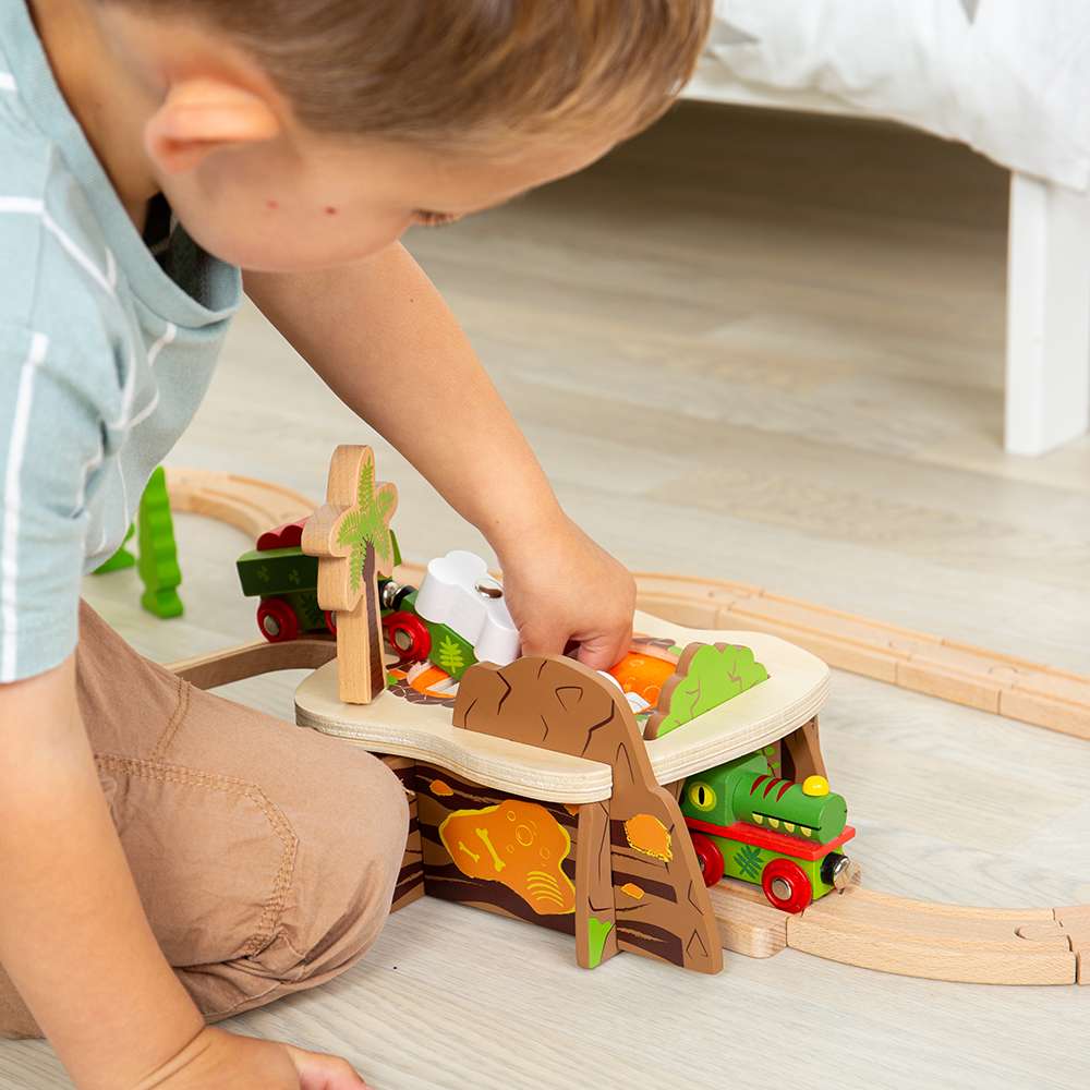 Lava Pit Wooden Train Set Accessory – Compatible with Wooden Railways