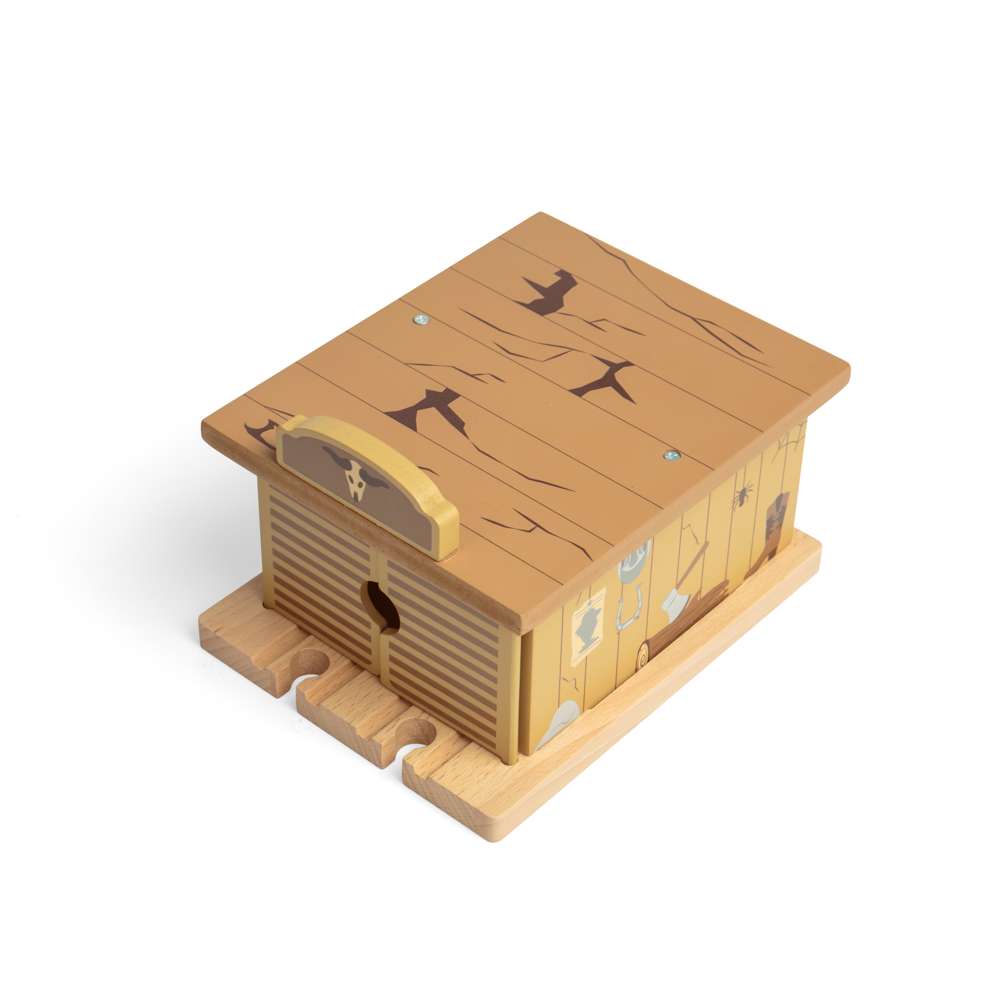 Saloon Tunnel – Wild West Wooden Train Accessory for Kids Railway Sets