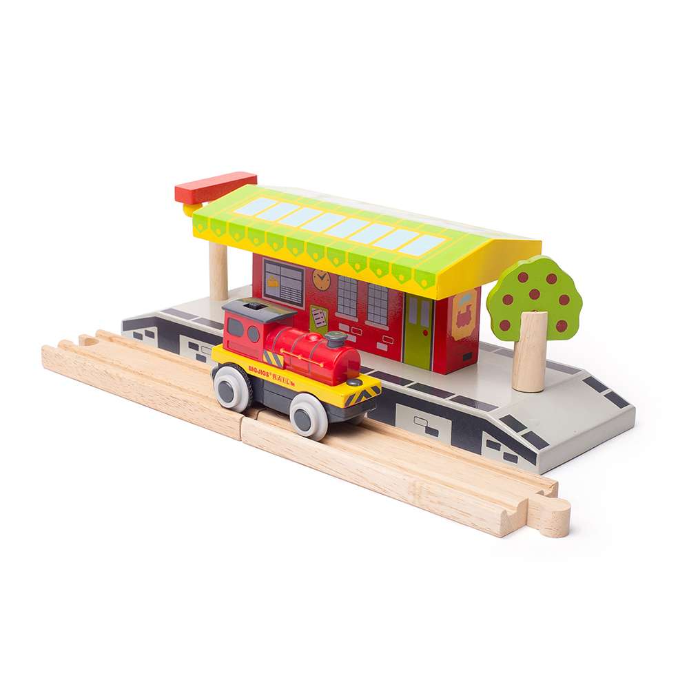 Mighty Red Loco Battery Operated Engine – Wooden Railway Train Compatible