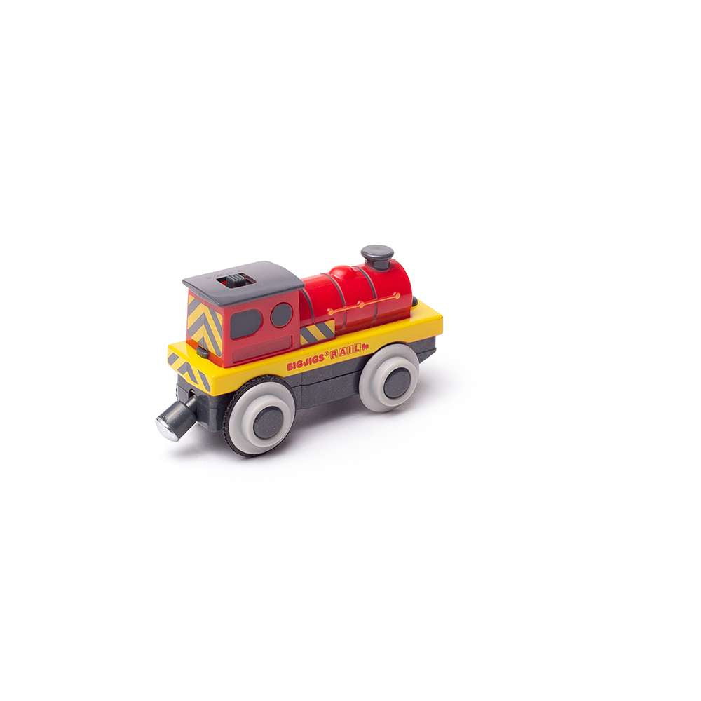 Mighty Red Loco Battery Operated Engine – Wooden Railway Train Compatible