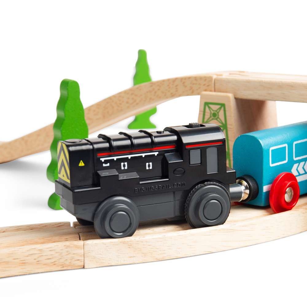 Battery Operated Diesel Shunter Toy Train – Wooden Railway Compatible