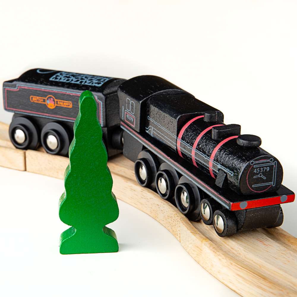 Heritage Collection Black 5 Engine – Wooden Train Set Compatible Toy