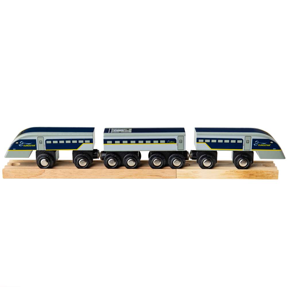 Eurostar e320 Wooden Toy Train – Compatible with All Wooden Railway Sets