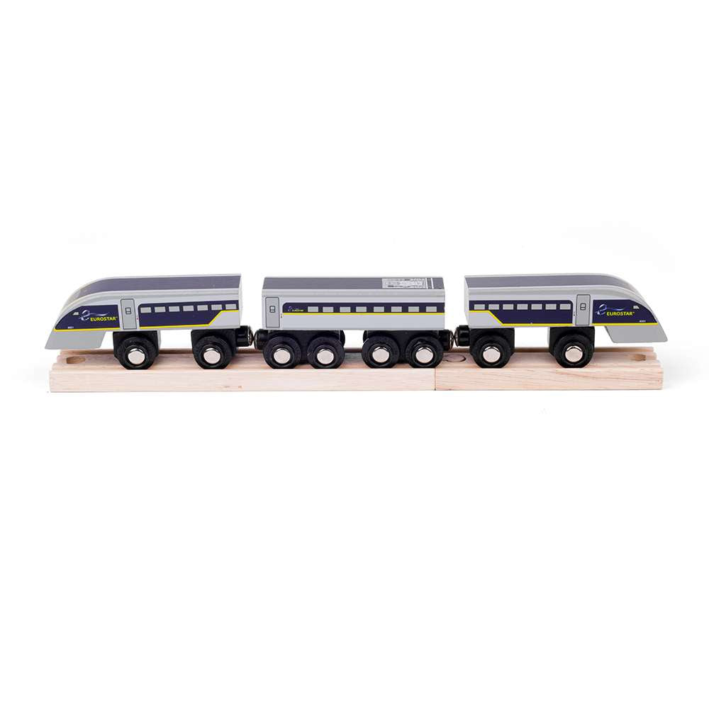 Eurostar e320 Wooden Toy Train – Compatible with All Wooden Railway Sets