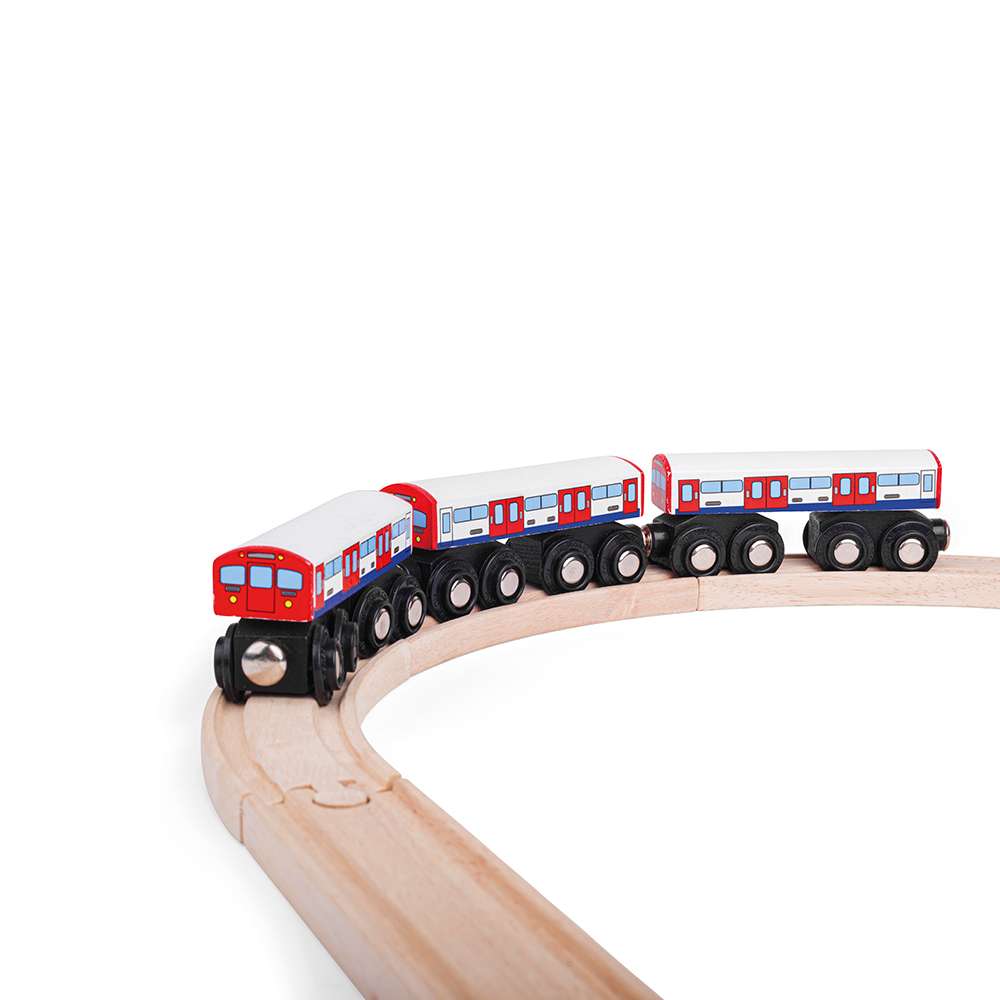 London Underground Train Toy – Wooden Replica for Train Sets & Railway Play