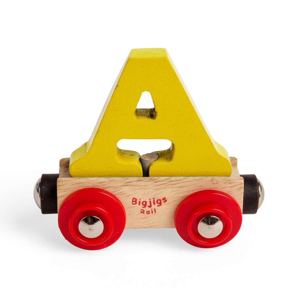 Wooden Train Letter A – Personalised Rail Name Carriage for Kids