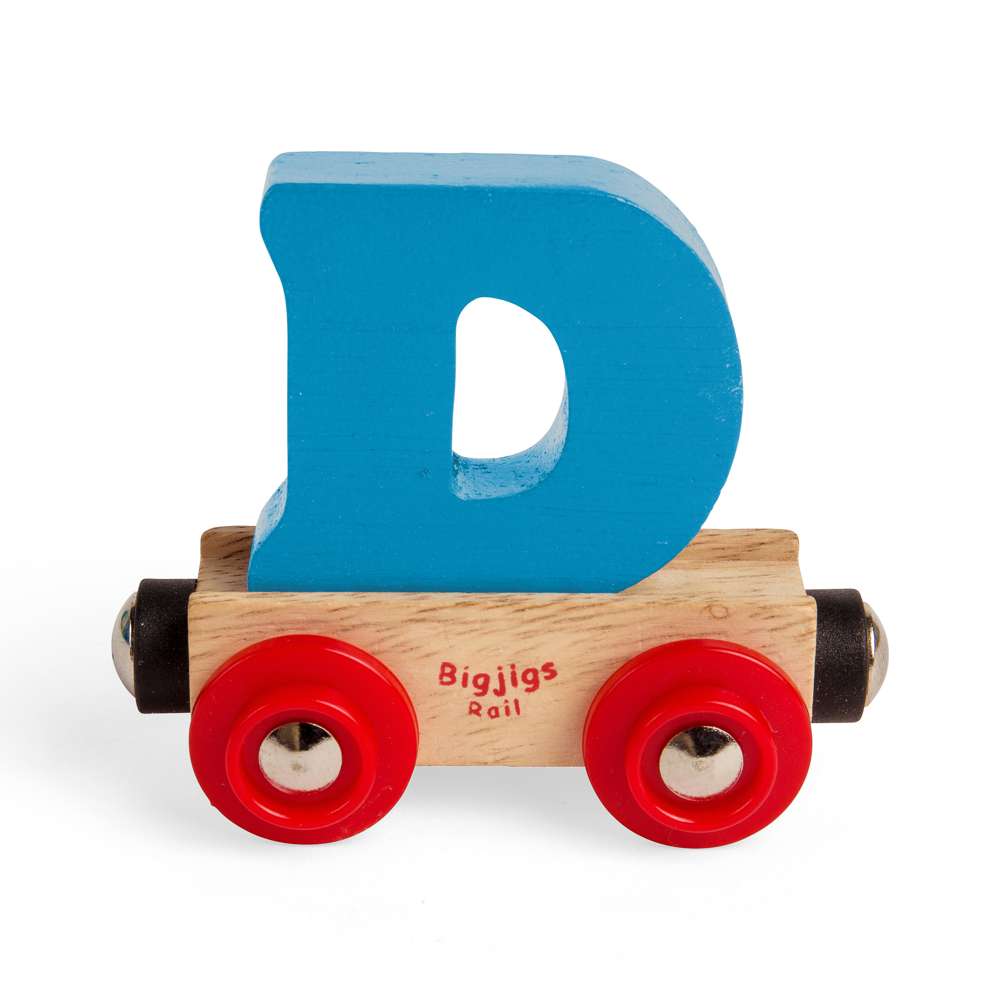 Bigjigs Rail Name Wooden Letter D – Personalised Train Set Accessory