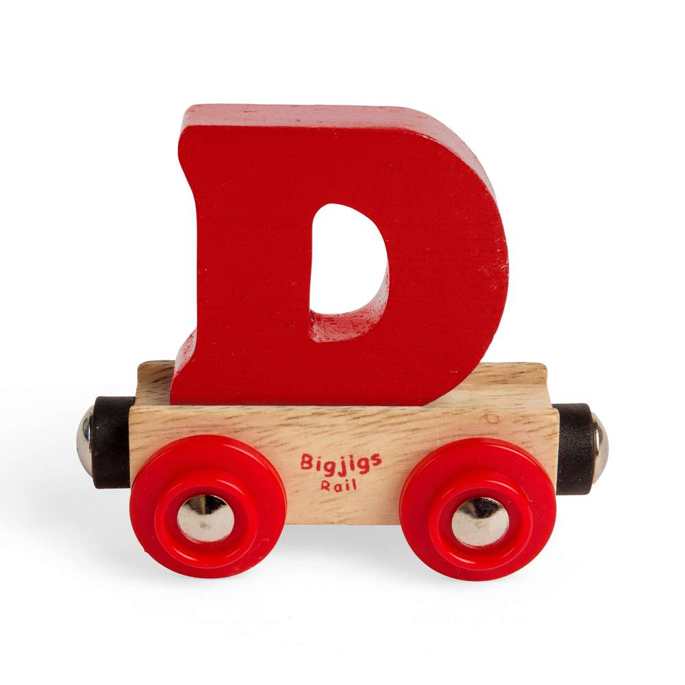 Bigjigs Rail Name Wooden Letter D – Personalised Train Set Accessory