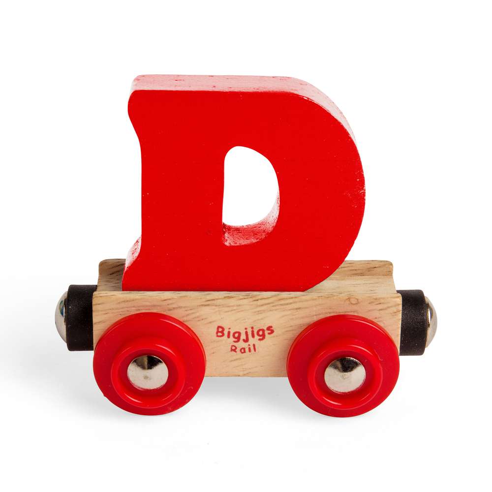 Bigjigs Rail Name Wooden Letter D – Personalised Train Set Accessory