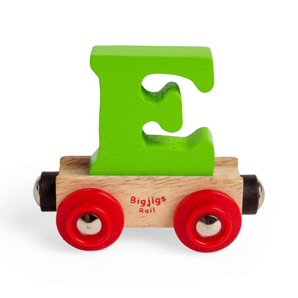 Bigjigs Rail Name Letter E – Wooden Train Personalised Carriage