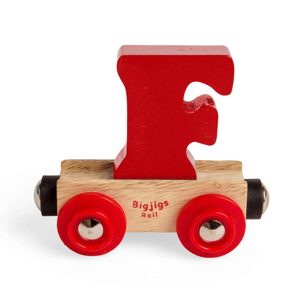Bigjigs Rail Name Letter F – Wooden Train Personalised Carriage