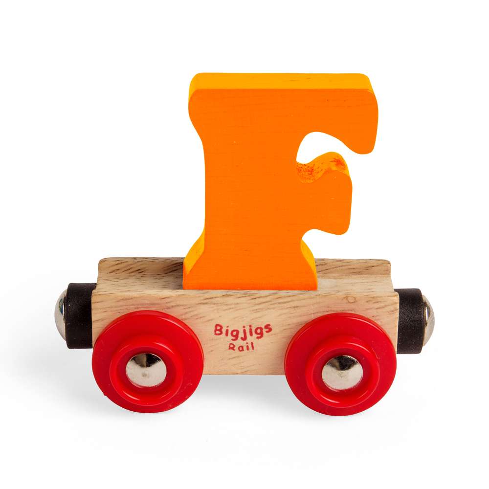 Bigjigs Rail Name Letter F – Wooden Train Personalised Carriage