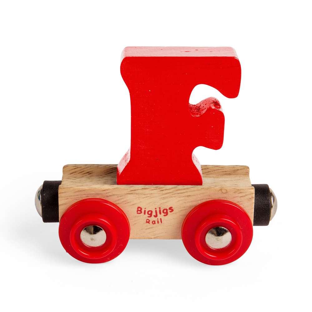 Bigjigs Rail Name Letter F – Wooden Train Personalised Carriage