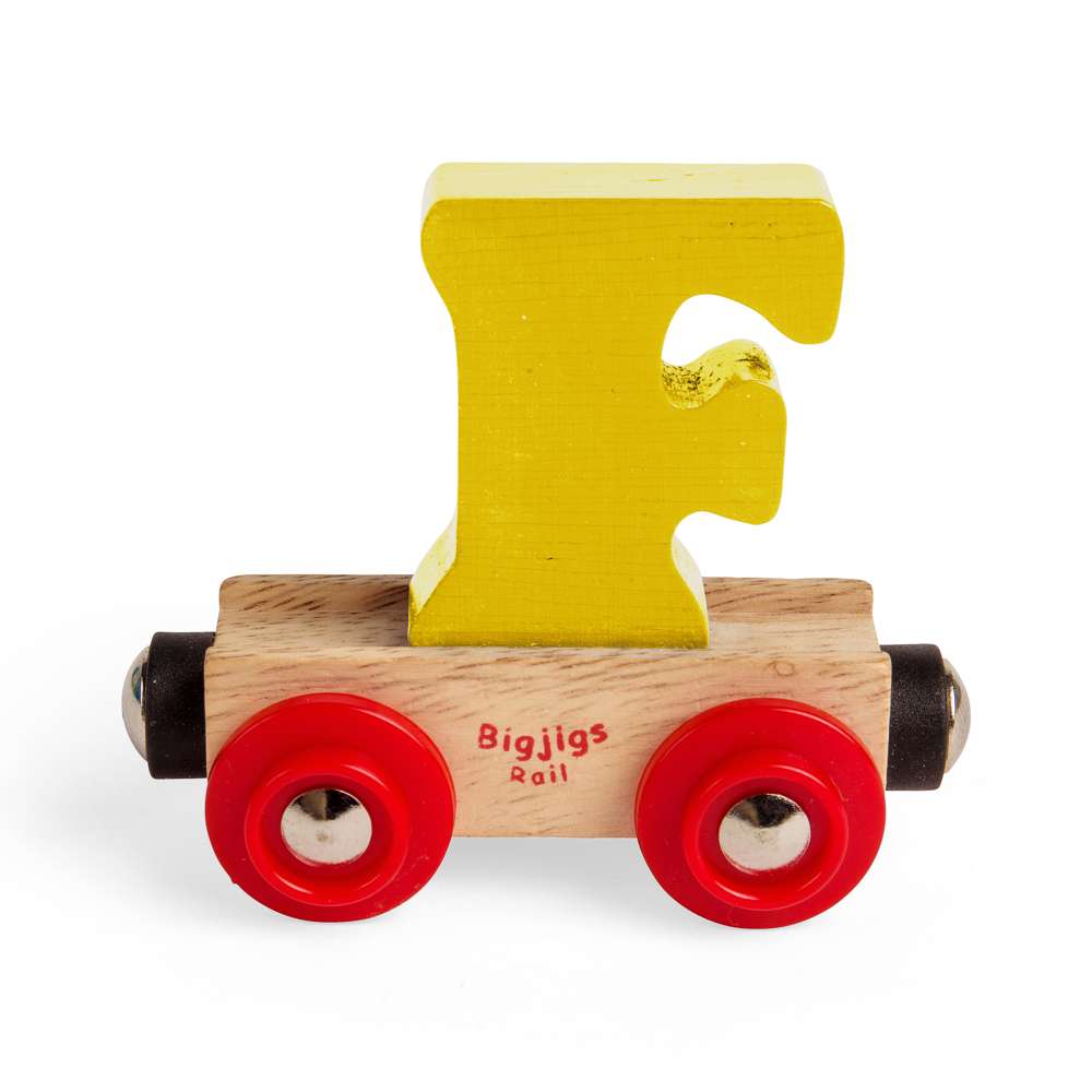 Bigjigs Rail Name Letter F – Wooden Train Personalised Carriage