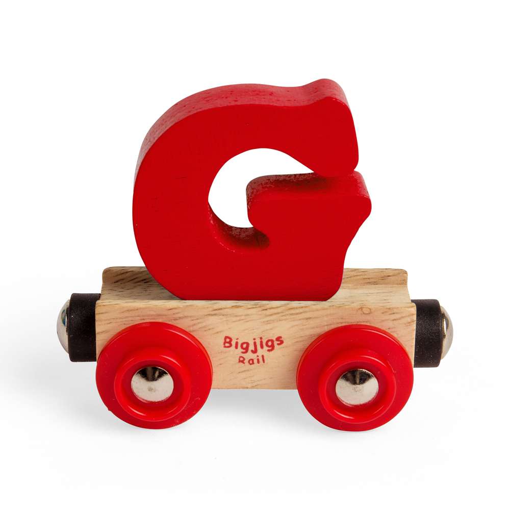 Bigjigs Rail Wooden Train Name Letter G – Custom Personalised Carriage