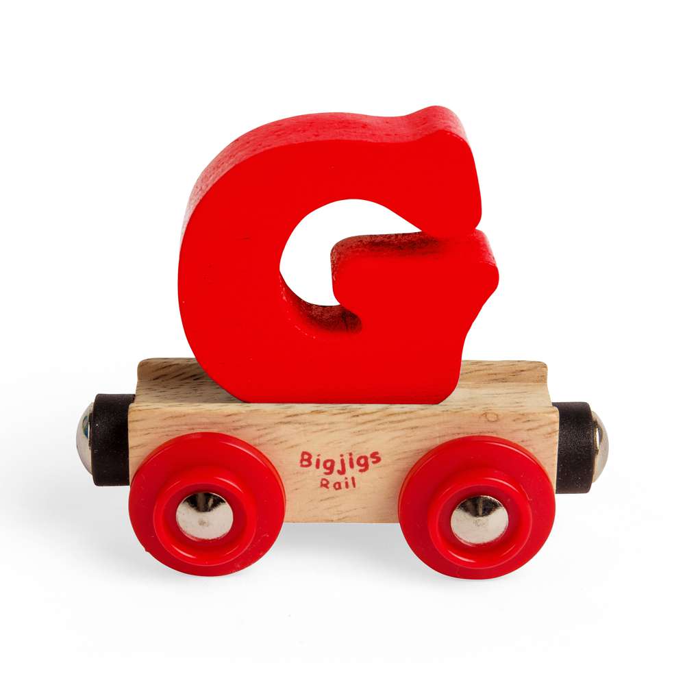 Bigjigs Rail Wooden Train Name Letter G – Custom Personalised Carriage
