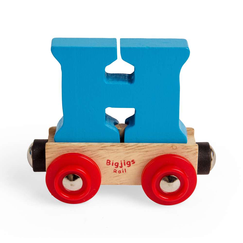 Bigjigs Rail Name Letter H – Wooden Train Personalised Carriage Toy