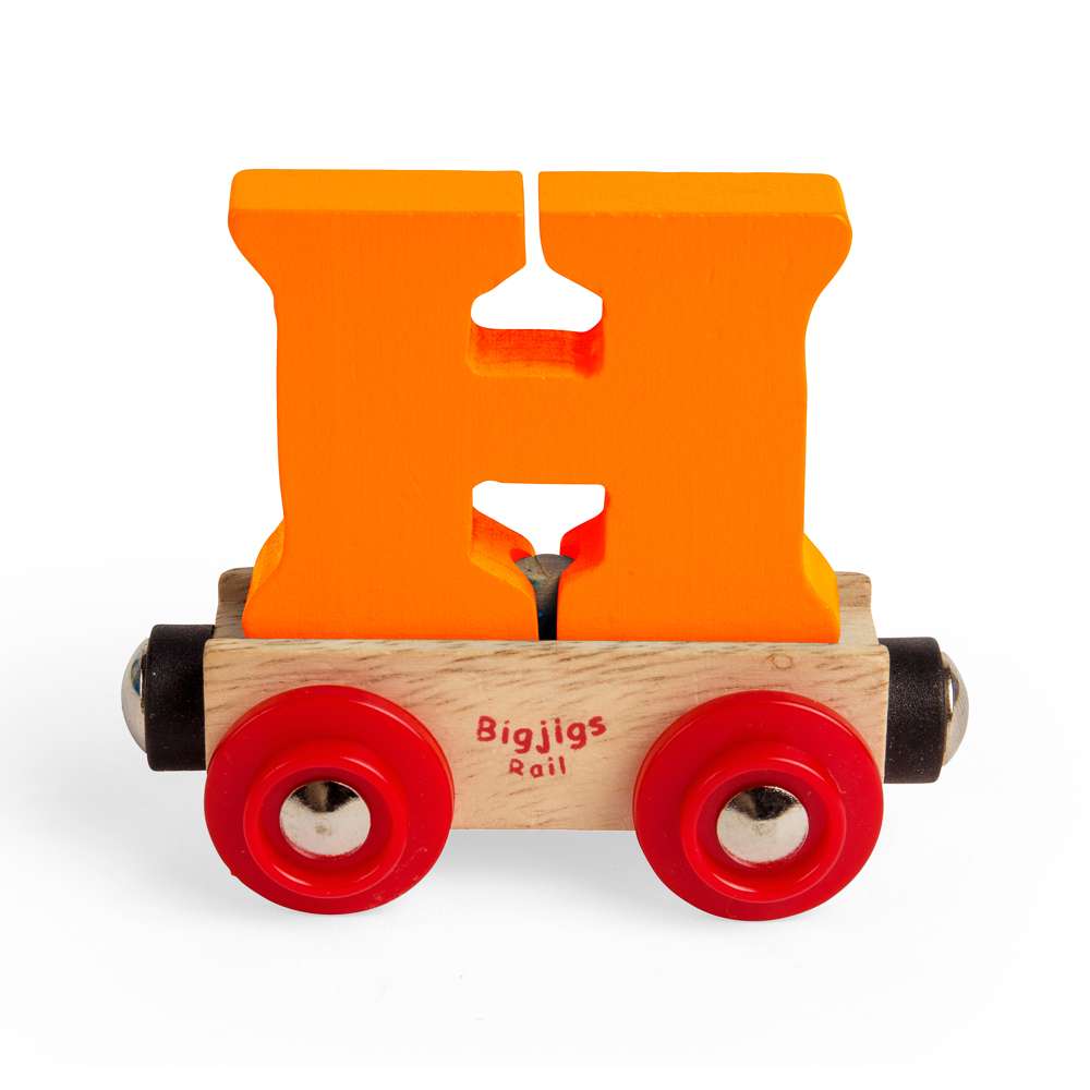 Bigjigs Rail Name Letter H – Wooden Train Personalised Carriage Toy