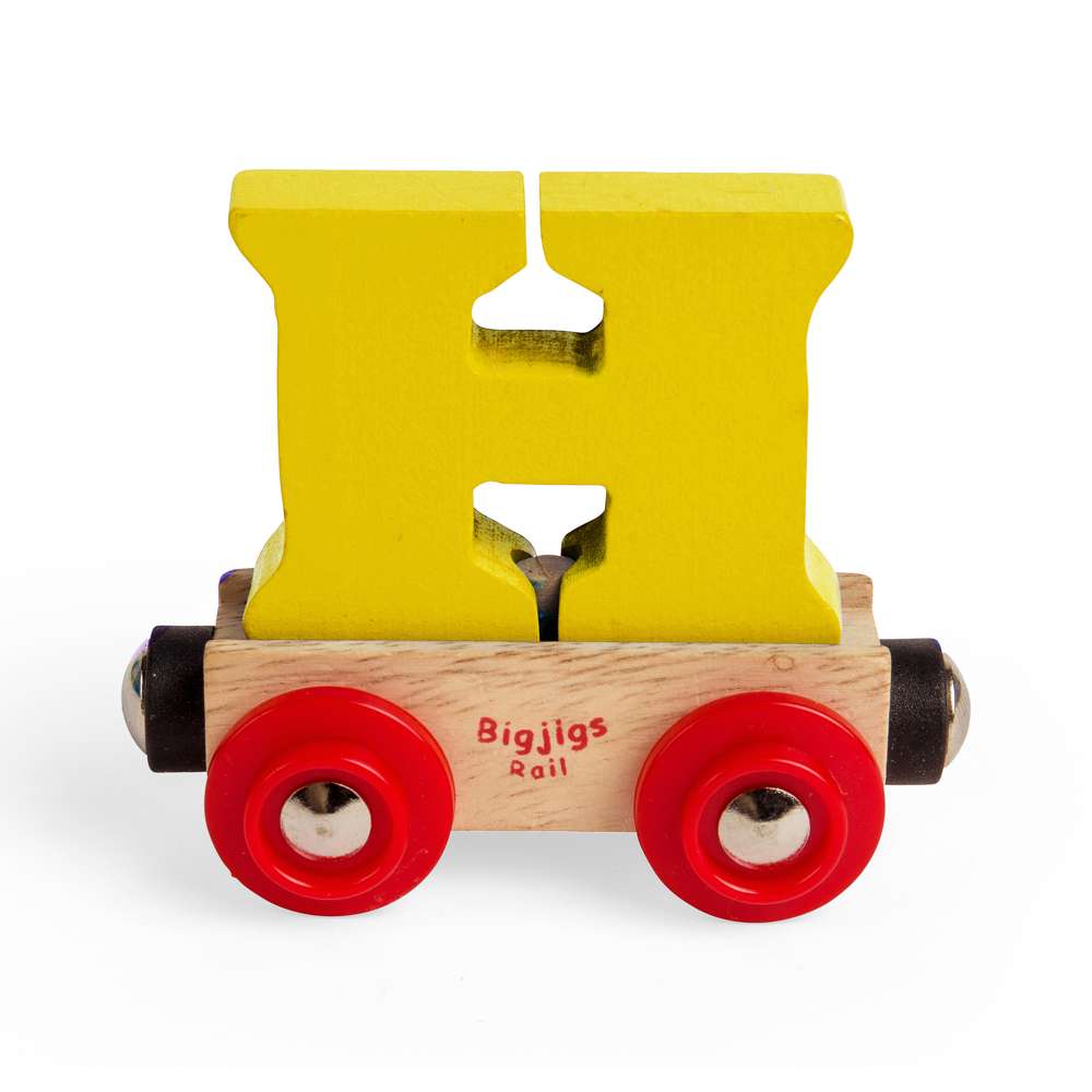 Bigjigs Rail Name Letter H – Wooden Train Personalised Carriage Toy