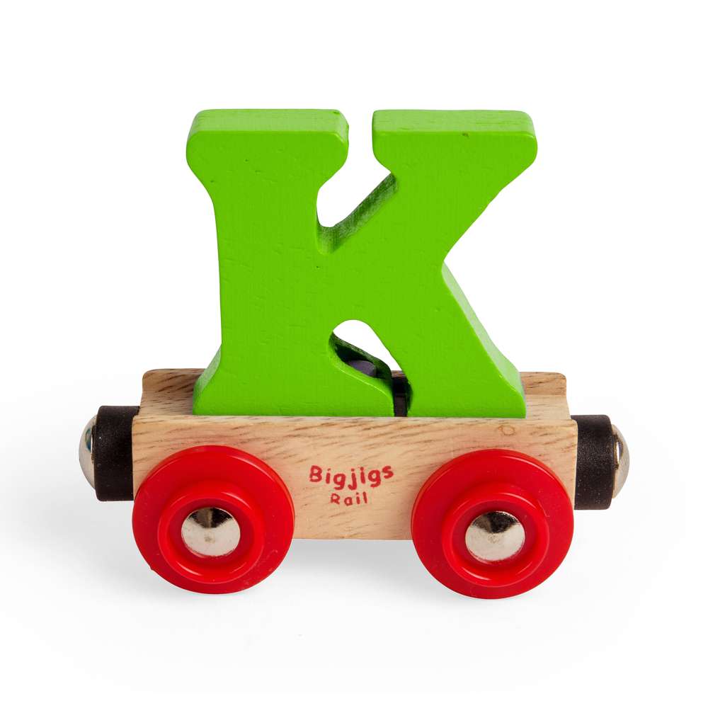 Bigjigs Rail Name Letter K – Personalised Wooden Train Accessory