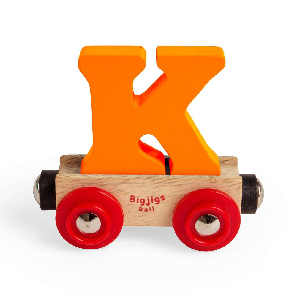 Bigjigs Rail Name Letter K – Personalised Wooden Train Accessory
