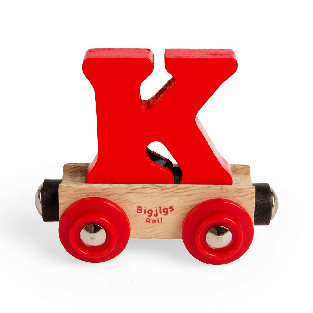 Bigjigs Rail Name Letter K – Personalised Wooden Train Accessory