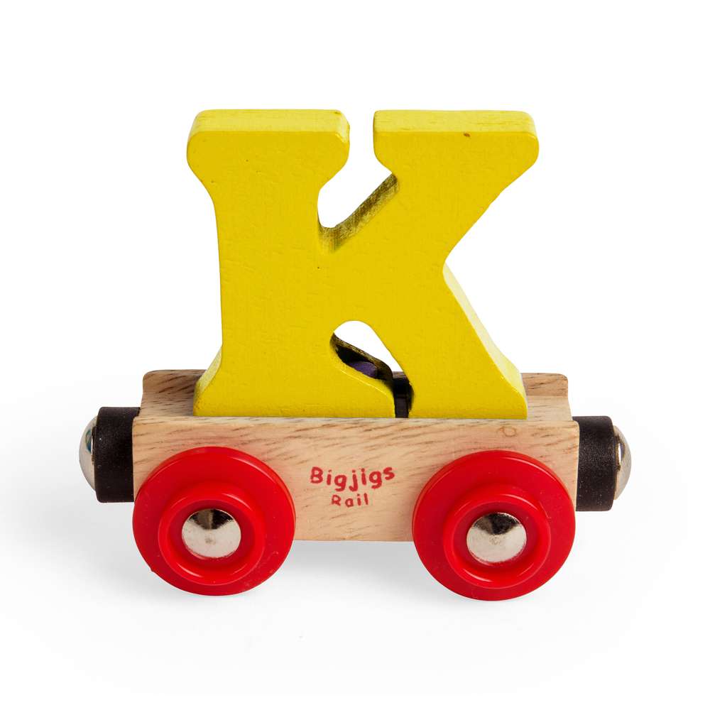 Bigjigs Rail Name Letter K – Personalised Wooden Train Accessory