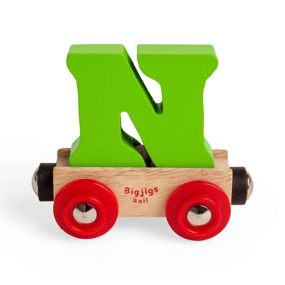 Wooden Train Rail Name Letter N – Personalised Bigjigs Track Accessory