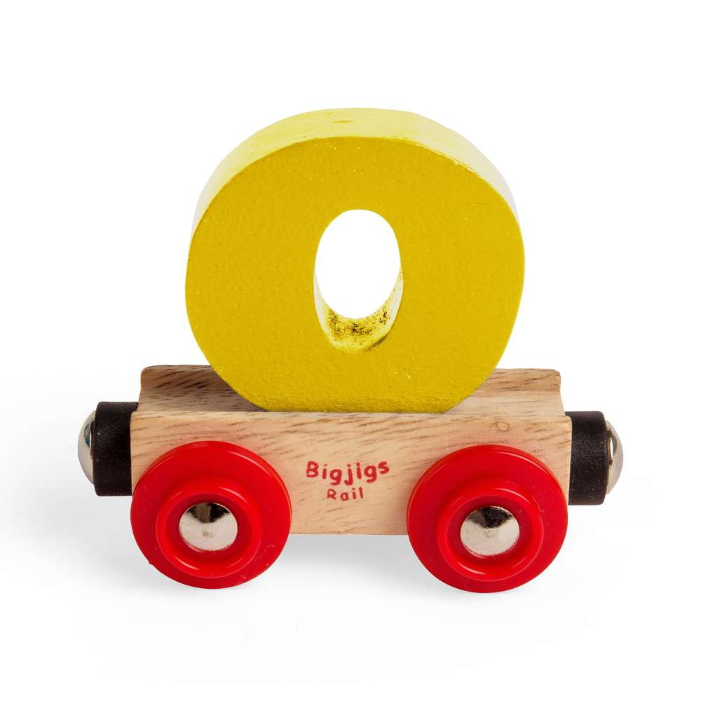 Wooden Train Rail Name Letter O – Personalised Bigjigs Railway Carriage