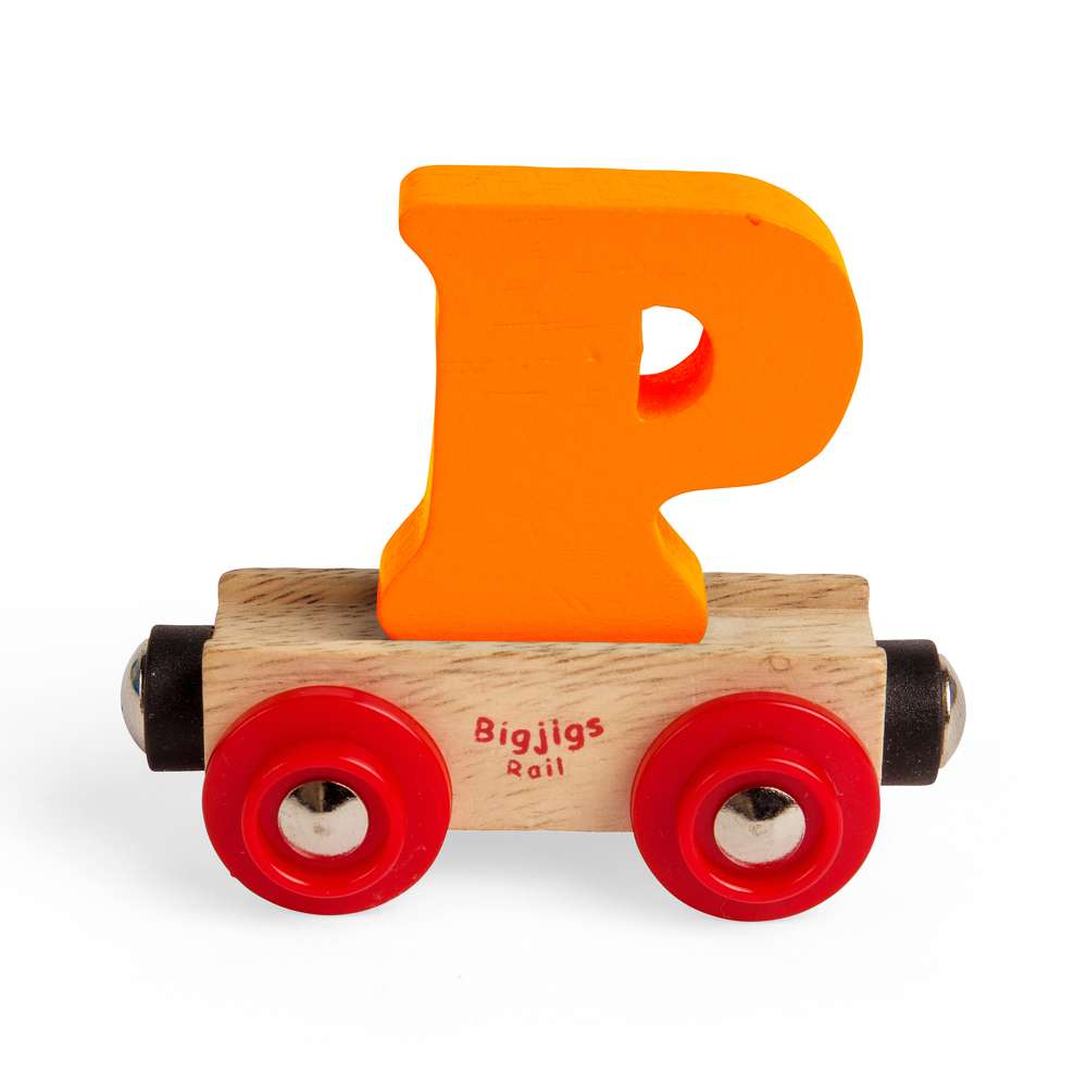 Personalised Wooden Train Letter 'P' – Bigjigs Rail Name Carriage