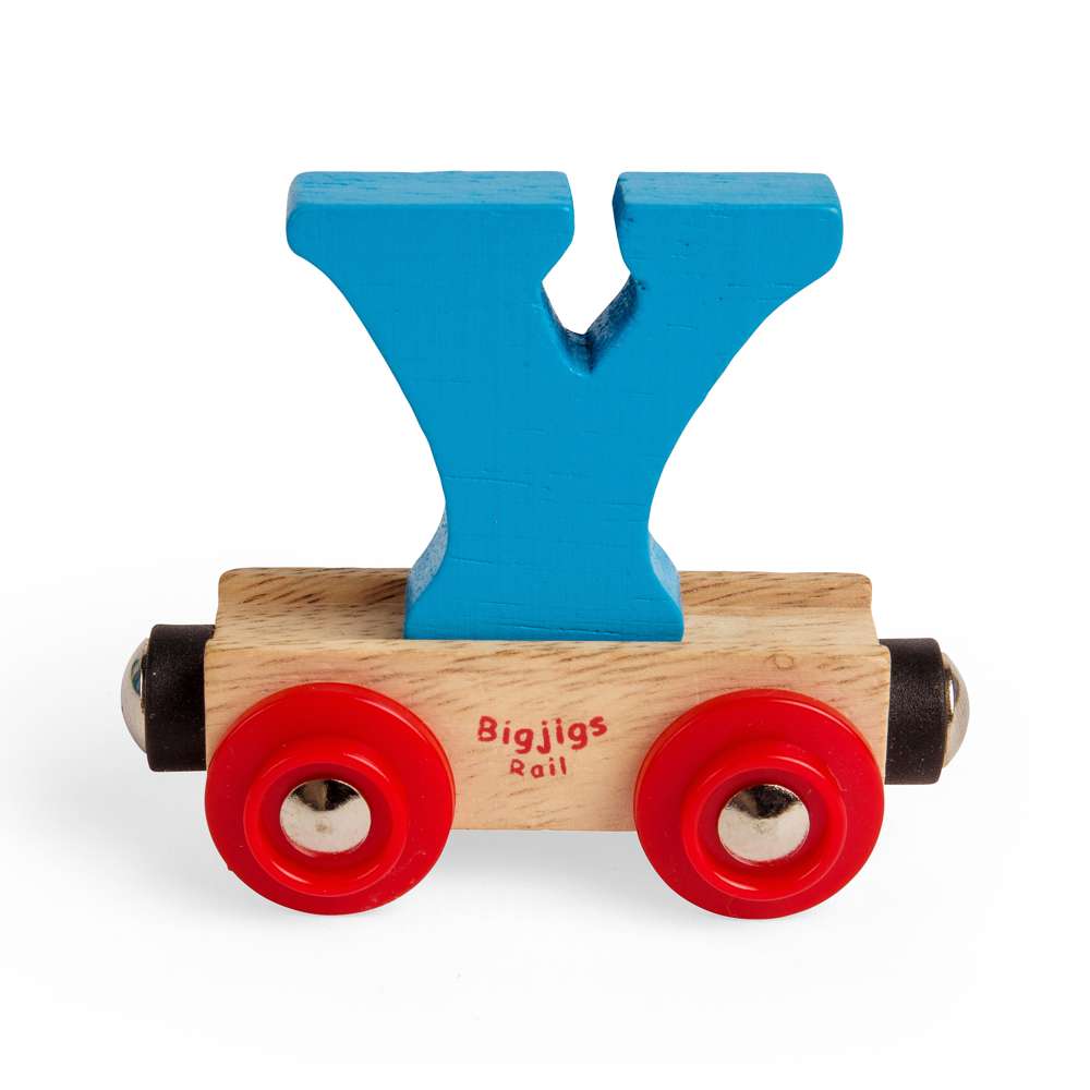 Wooden Train Name Carriage – Letter Y, Bigjigs Rail, Compatible Toy