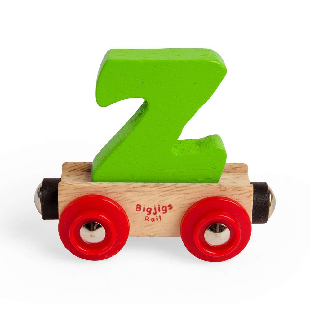 Bigjigs Rail Name Letter Z – Wooden Train Carriage For Personalised Gifts