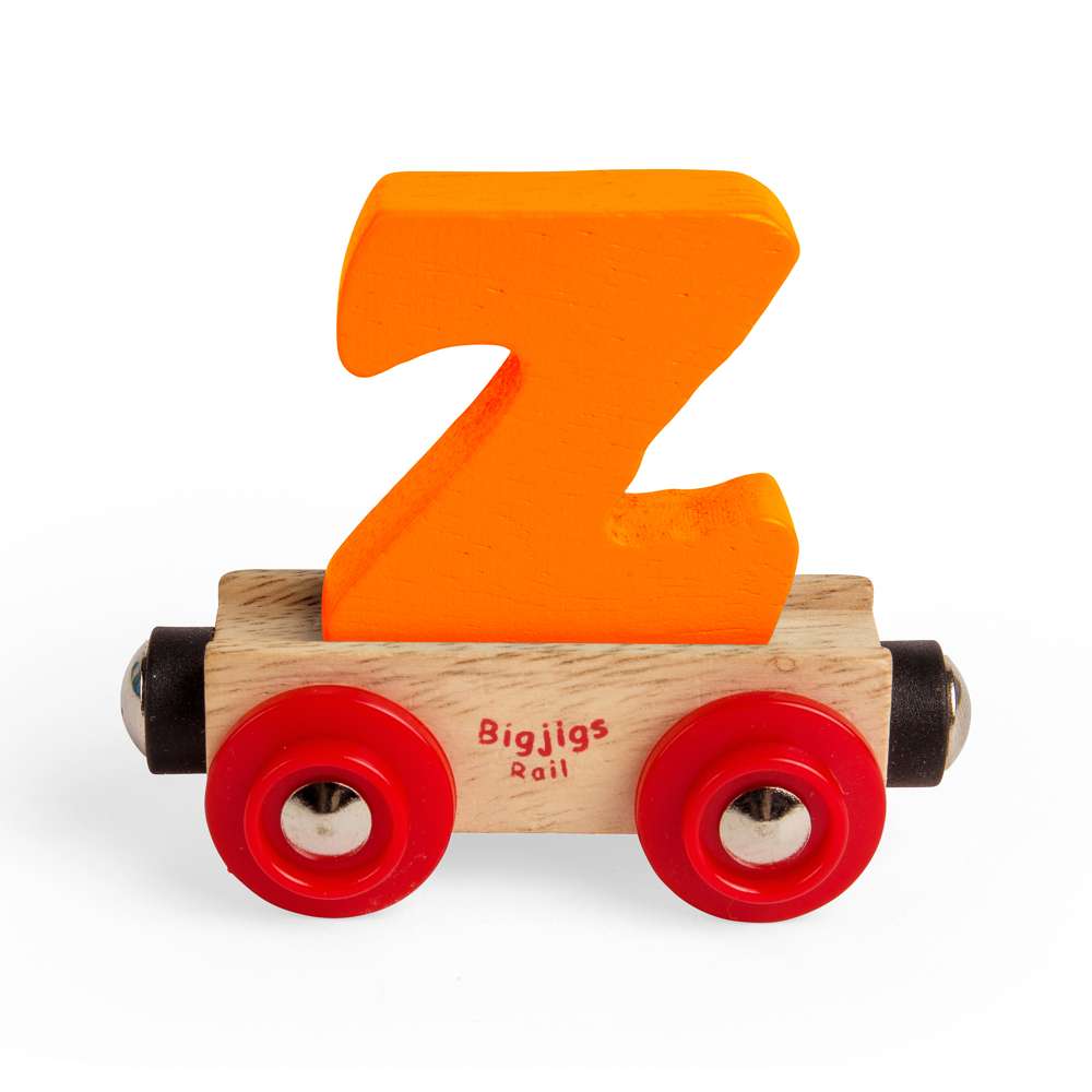 Bigjigs Rail Name Letter Z – Wooden Train Carriage For Personalised Gifts