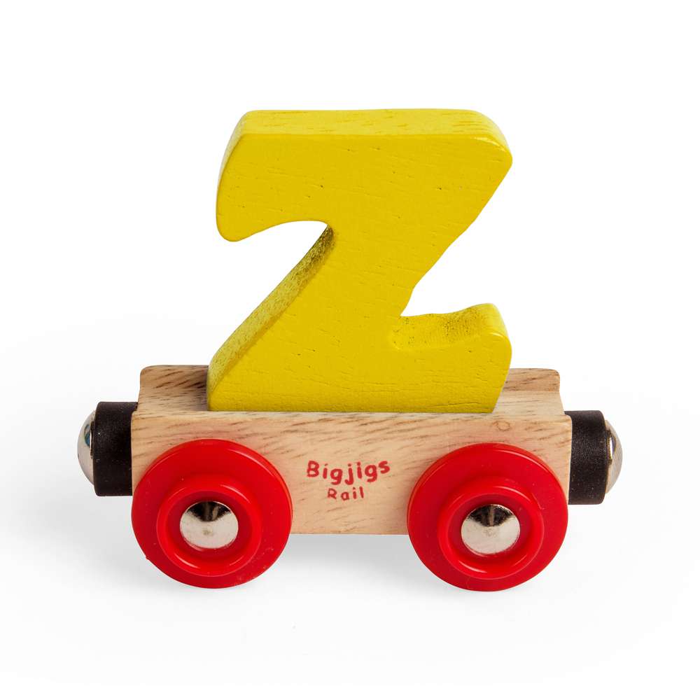 Bigjigs Rail Name Letter Z – Wooden Train Carriage For Personalised Gifts