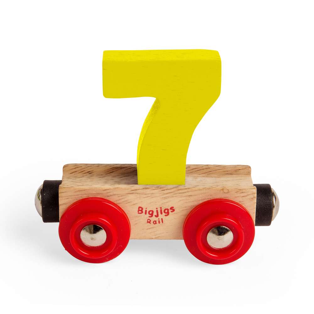 Wooden Train Rail Name Letters & Numbers 7 – Personalised Toy Carriage