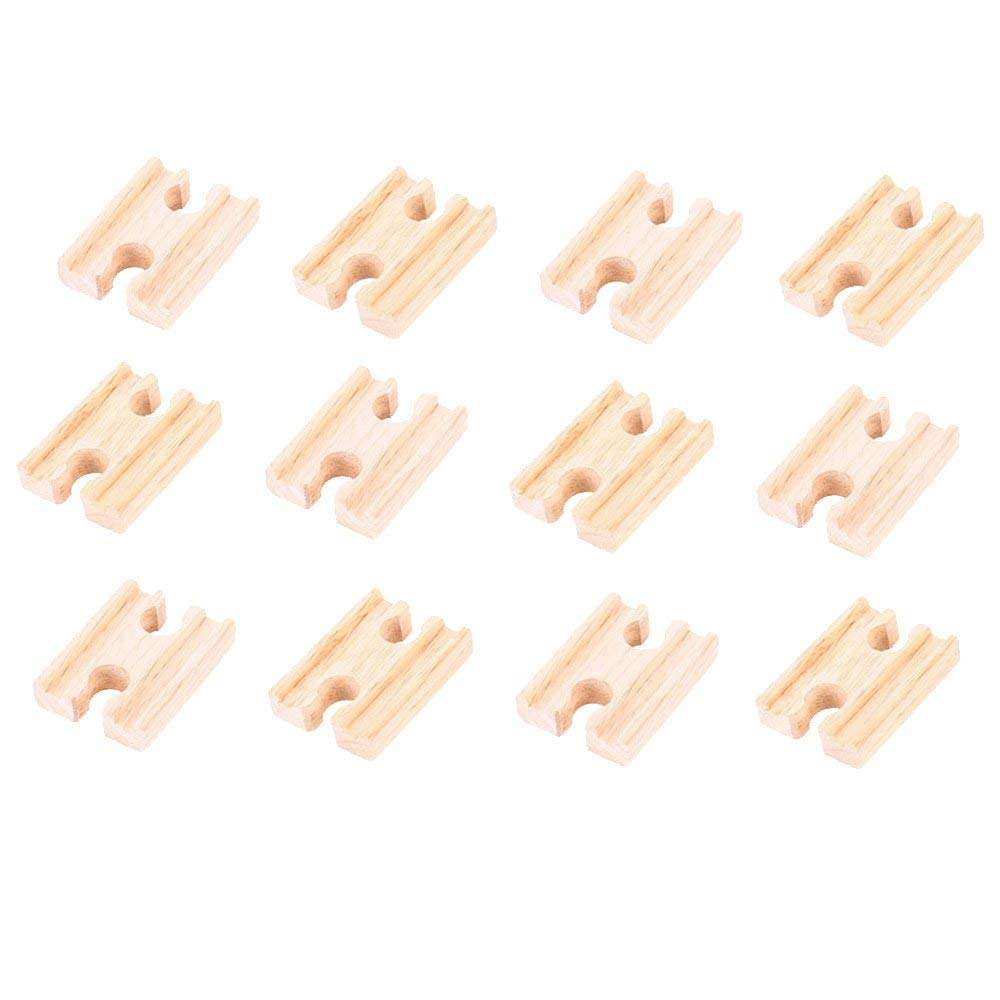 Mini Wooden Train Track Female/Female – Pack of 12 | Bigjigs Rail