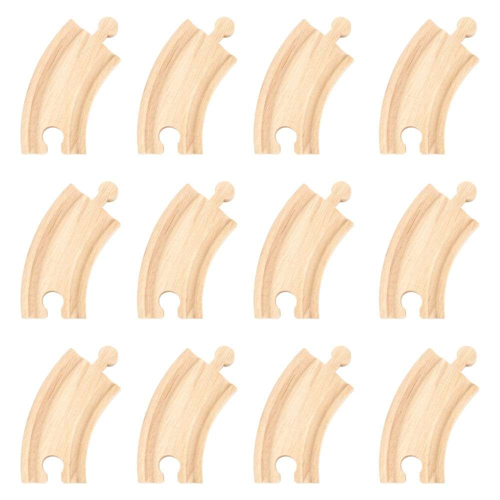 Short Curves Wooden Train Track 12 Pack – Bigjigs Rail Compatible